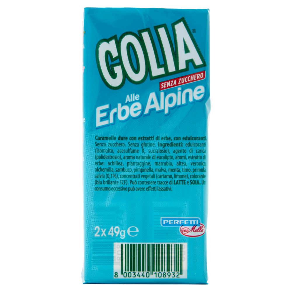 Caramelle Dure Erbe Alpine Eucaliptolo Senza Zucchero 2x49gr Golia - Foto 2
