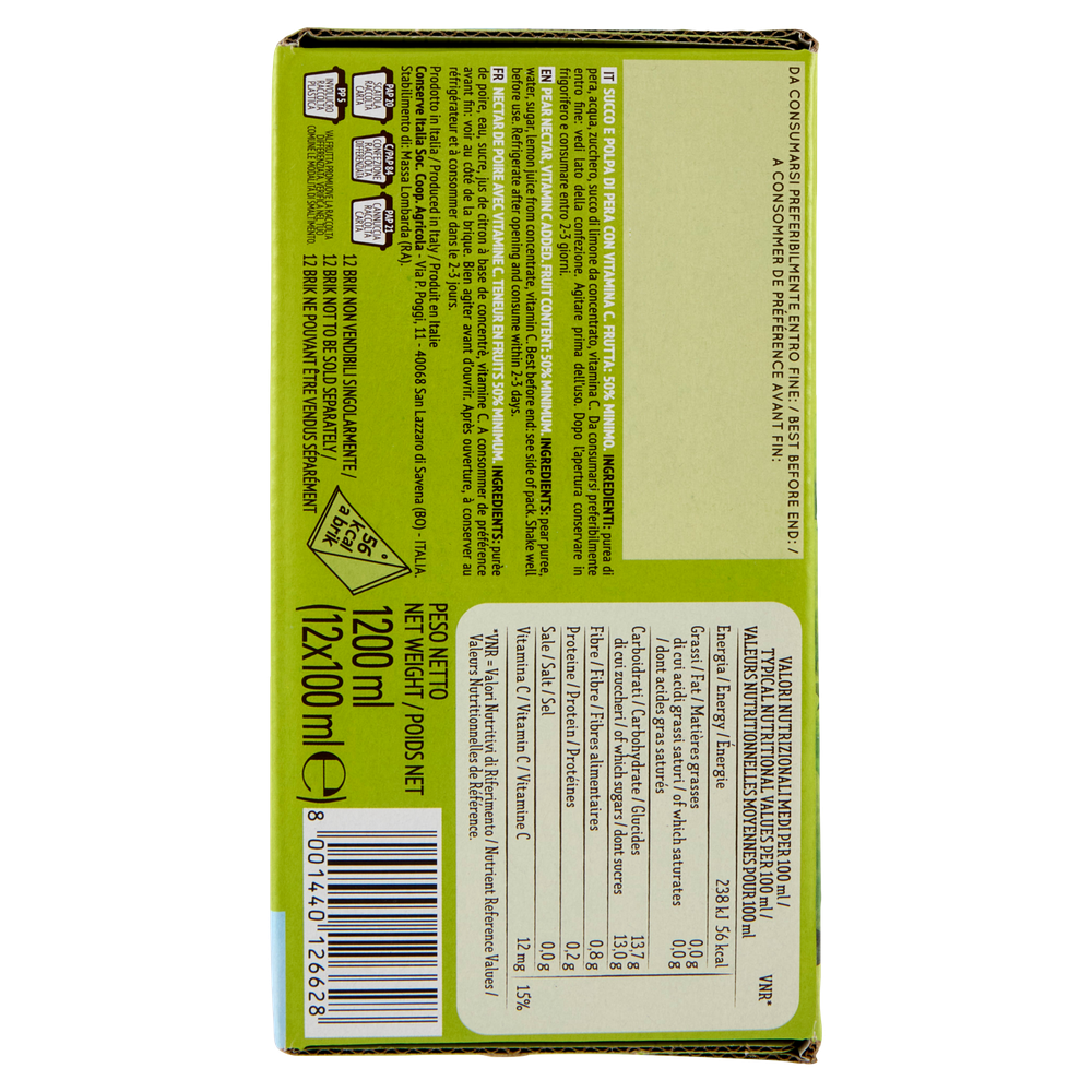 Succo E Polpa Alla Pera I Triangolini 12x100 Ml. Valfrutta - Foto 2