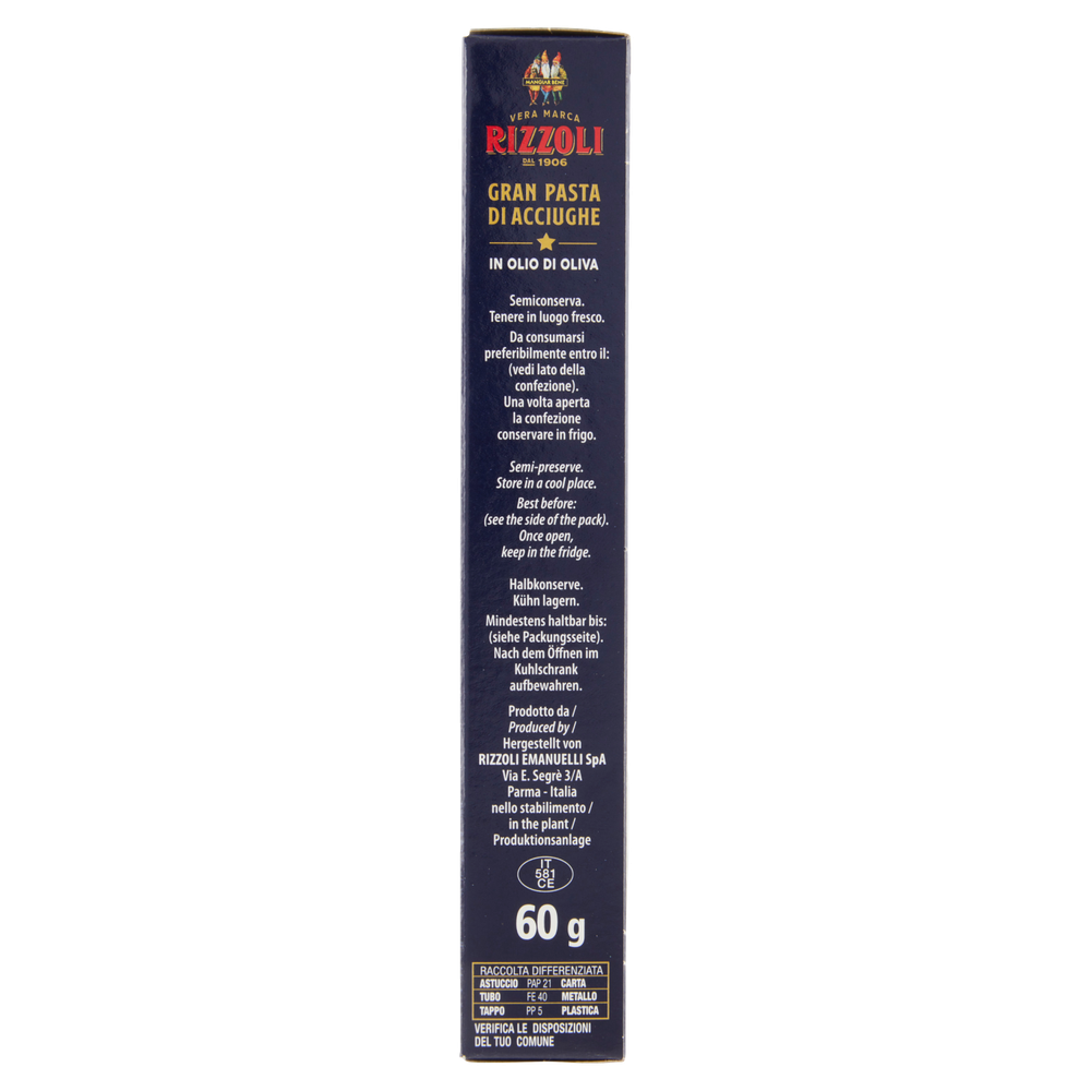 Gran Pasta Di Acciughe In Olio D'oliva Rizzoli - Foto 2