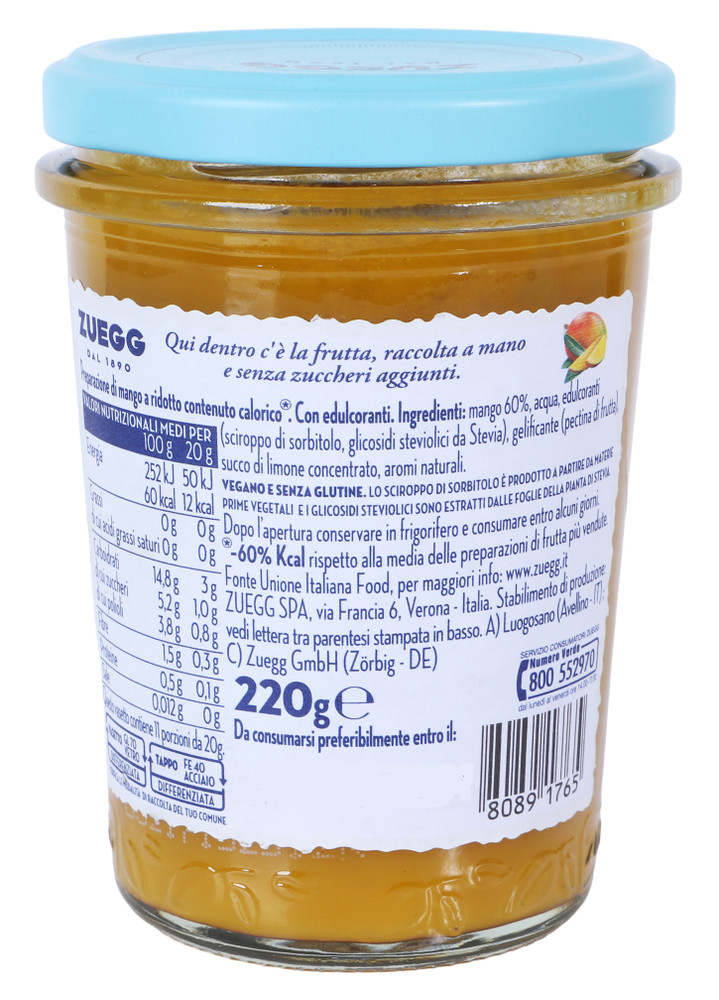 Preparazione Di Mango Zero Zuccheri Aggiunti Zuegg - Foto 3