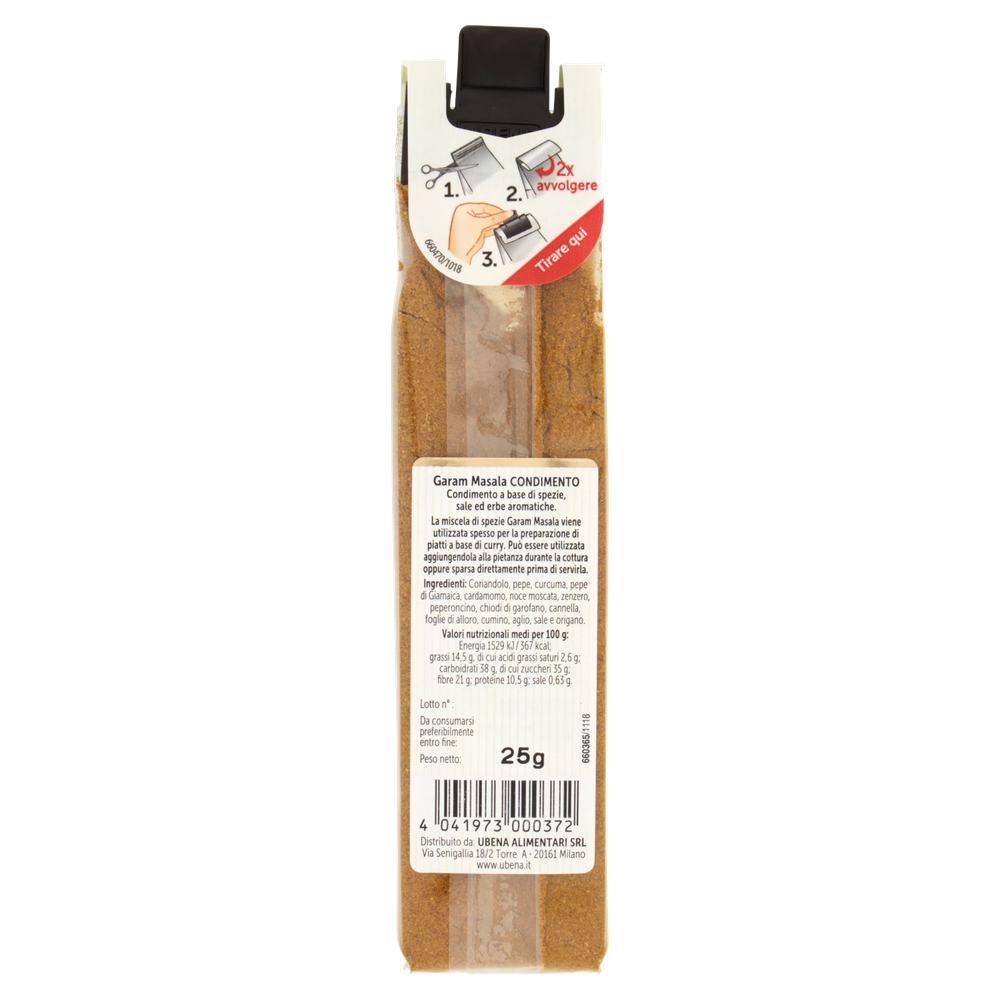 Condimento Garam Masala A Base Di Spezie, Sale E Erbe Aromatiche Ubena - Foto 3