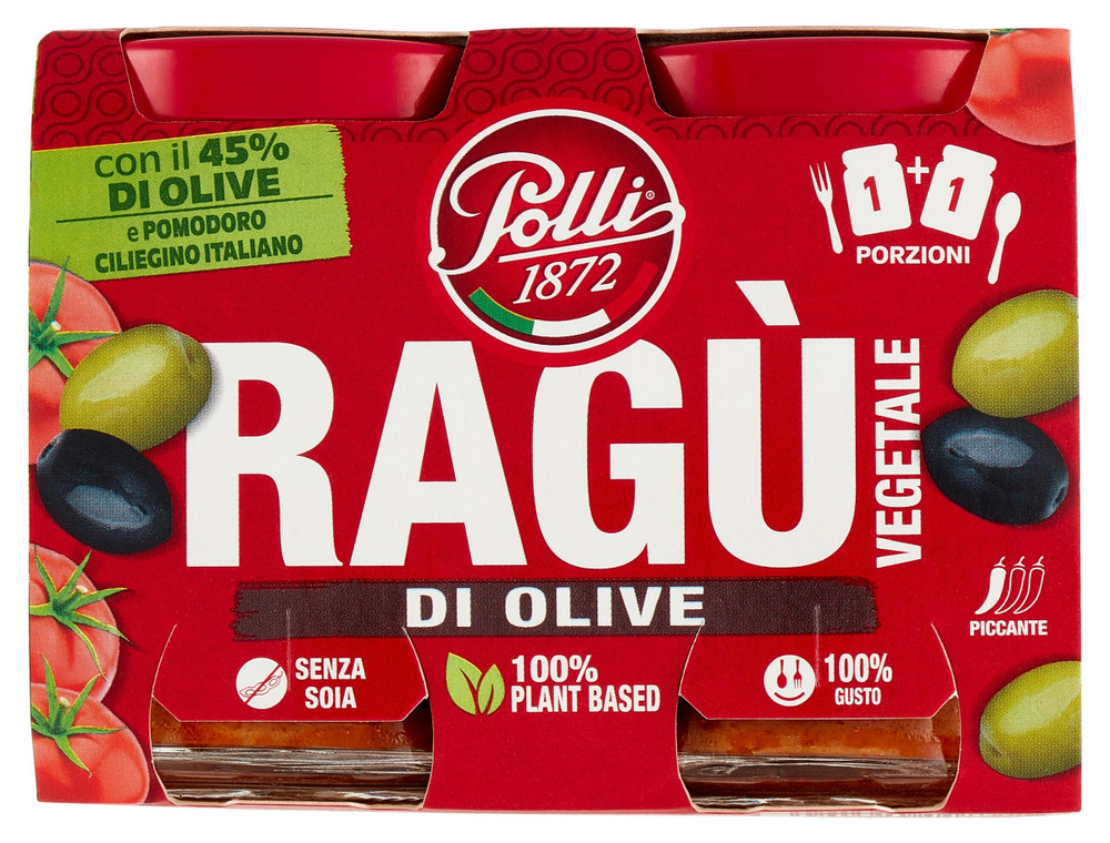 Ragu' Vegetale Di Olive 100% Plant Based Senza Glutine 2x90g Polli - Foto 1