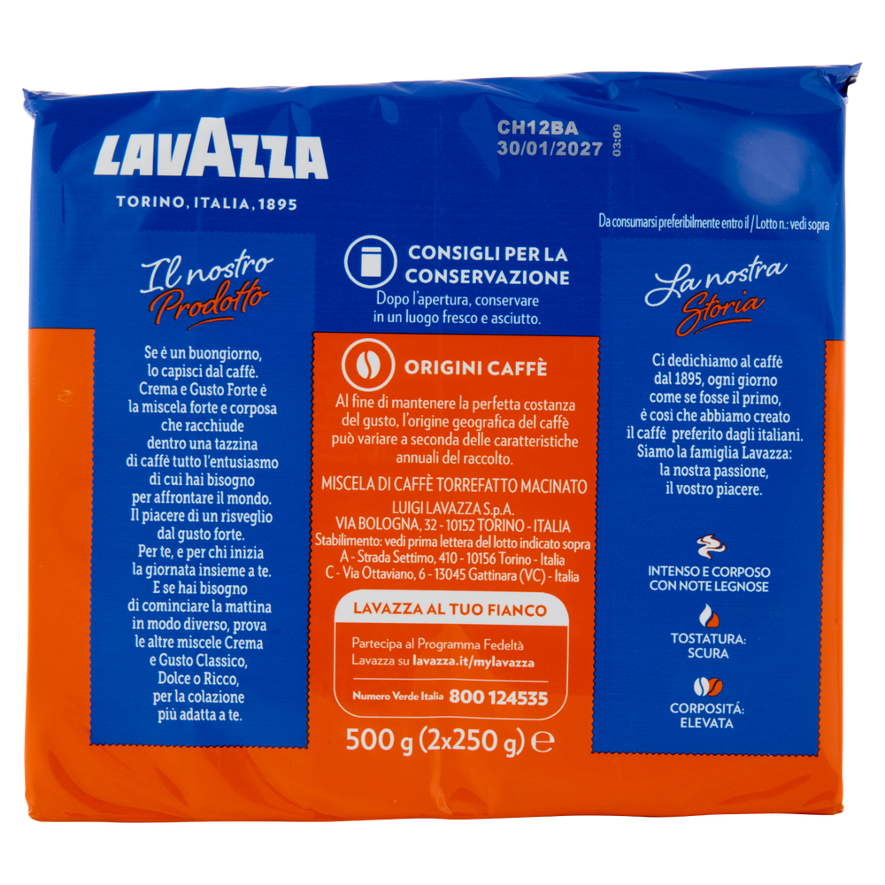 Caffe' Crema E Gusto Forte Macinato Lavazza - Foto 3