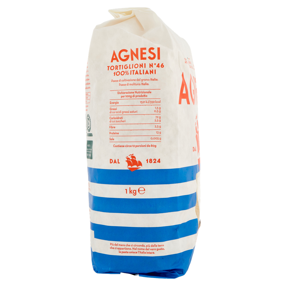 Pasta Tortiglioni N.46 Grano 100% Italiano Agnesi - Foto 2