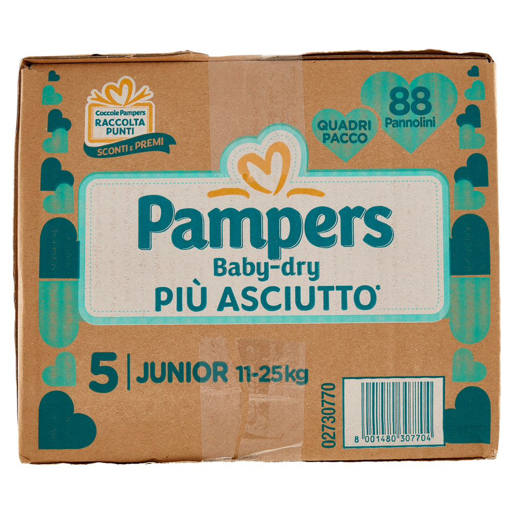 88 Pannolini Baby Dry Junior Quadripack Pampers - Foto 2