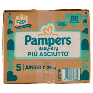 88 Pannolini Baby Dry Junior Quadripack Pampers - Foto 2