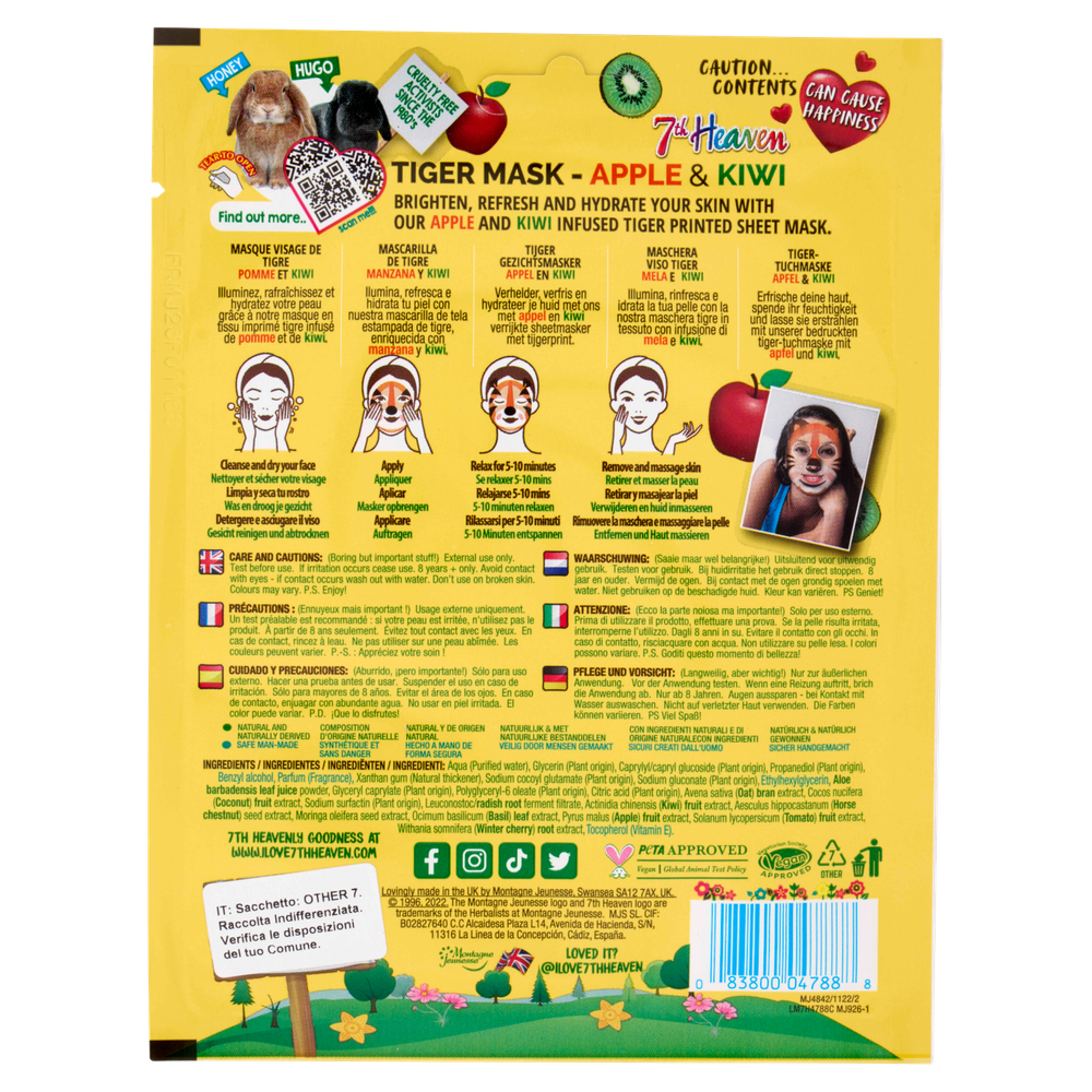 Maschera Viso Tigre Fragola E Mela Face Food - Foto 3
