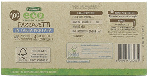 100 Fazzoletti In Carta Riciclata Bennet Eco 4 Veli - Foto 3