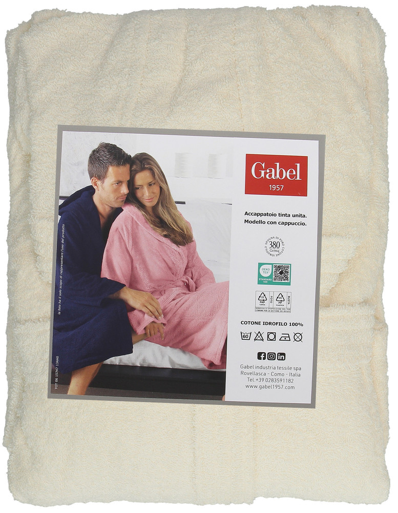 Accappatoio Unisex Con Cappuccio S Beige Gabel - Foto 1