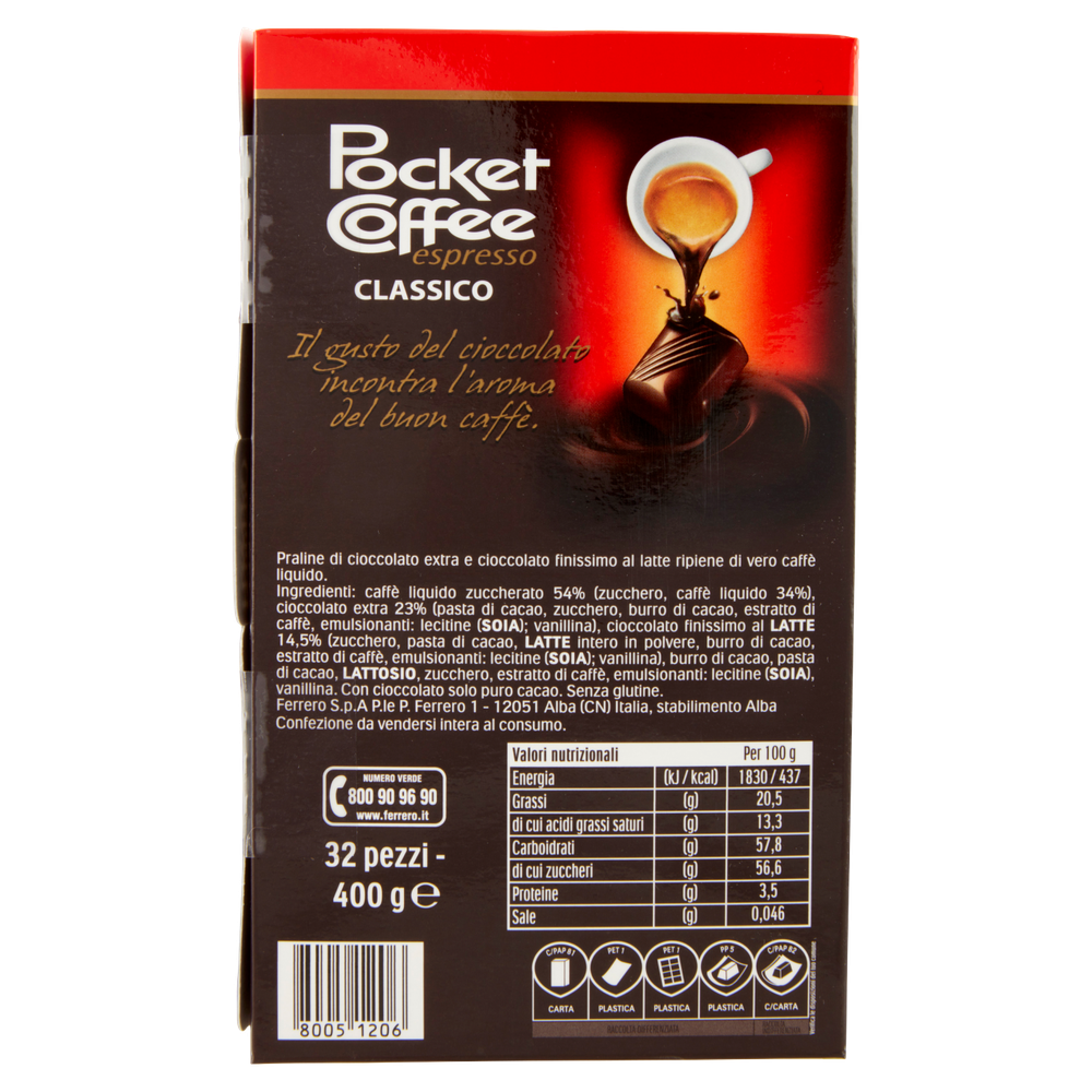 Cioccolatini Con Espresso Classico 32x12,5g Pocket Coffee - Foto 3