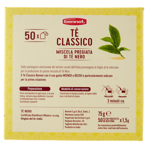 Tè Nero Classico In Bustine 50x1,5g Bennet - Foto 3