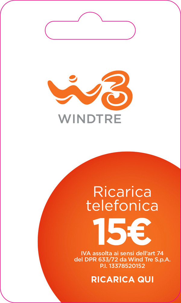 Wind Tre Ricarica Virtuale 15 Euro - Foto 1