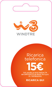 Wind Tre Ricarica Virtuale 15 Euro - Foto 1