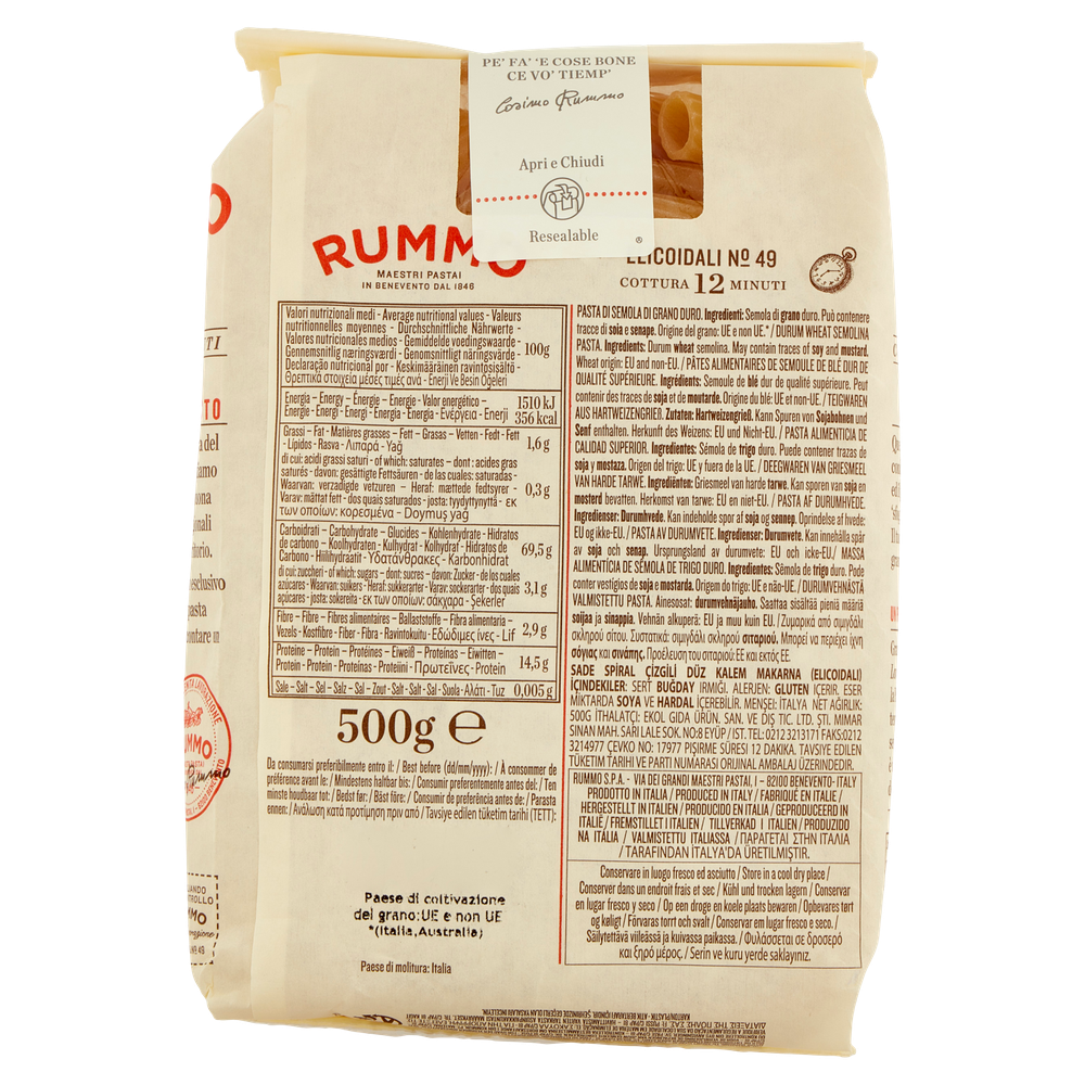 Pasta Elicoidali N.49 Rummo - Foto 3