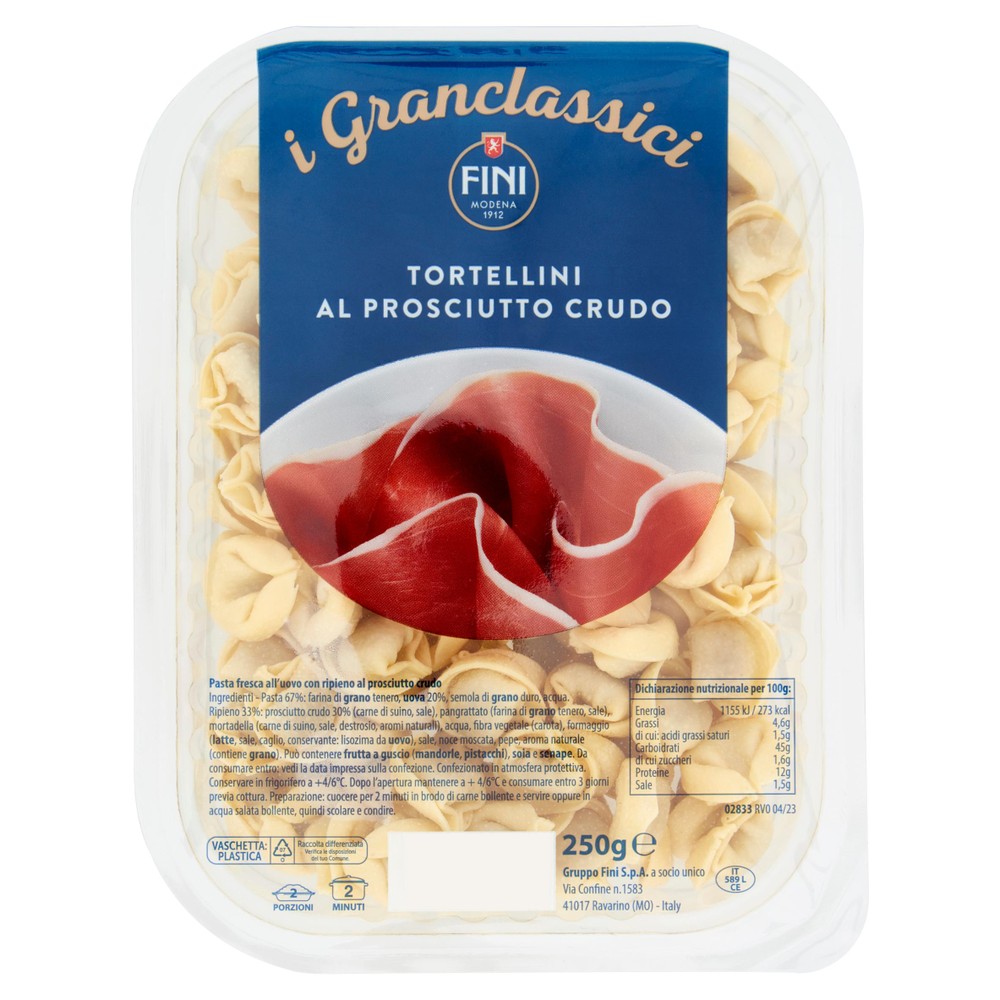 I Granclassici Tortellini Al Prosciutto Crudo Fini - Foto 1