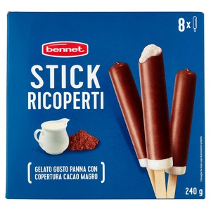 8 Sticks Al Latte Ricoperti Con Cacao Magro Bennet - Foto 1