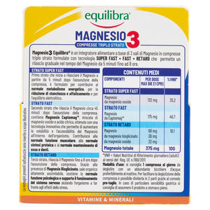 Equilibra Magnesio 3 Compresse Triplo Strato 30 X 1,27g - Foto 3