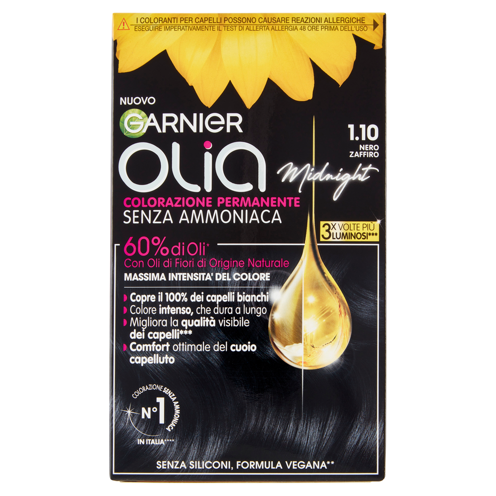 Colorazione Capelli 1.10 Nero Zaffiro Olia Garnier - Foto 1