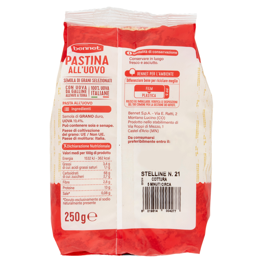 Pastina Stelline All'uovo N.21 Bennet - Foto 3