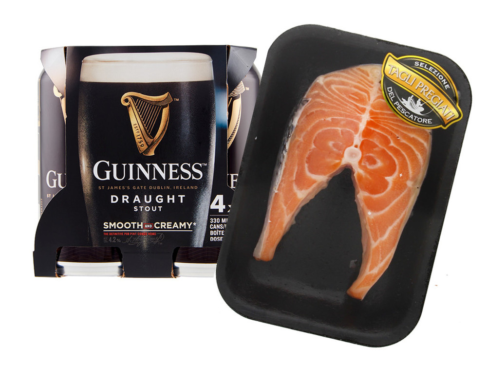 Birra Guinness + Trancio di Salmone - Foto 1