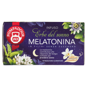 Infuso Erbe Del Sonno Melatonina Vaniglia Caramello 18x2g Pompadour - Foto 1