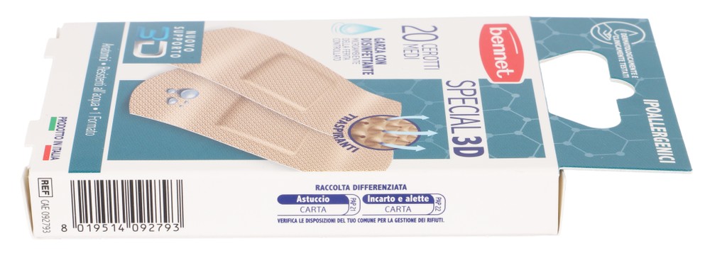 Bennet Cerotti Special3d Rosa Medi Garza Antisettica Pz 20 - Foto 2