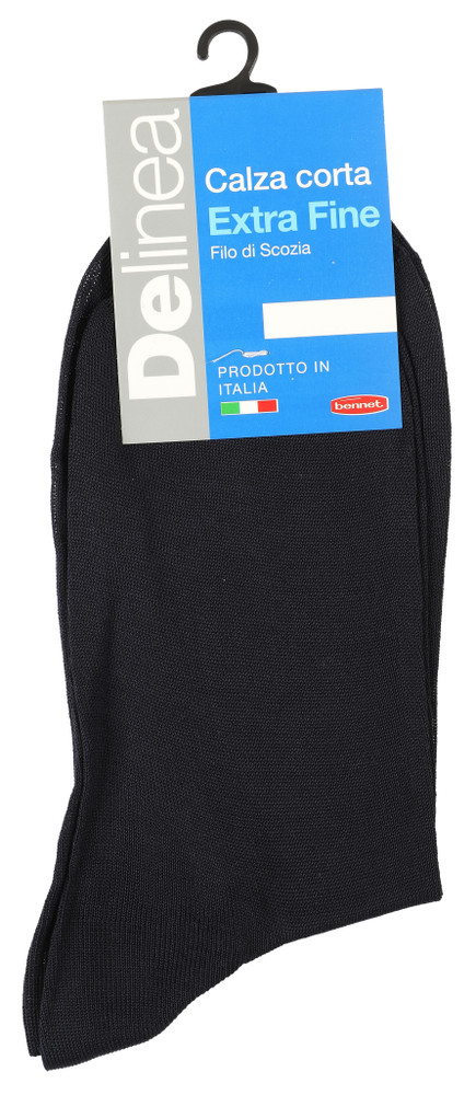 Calze Corte Uomo 39/41 Blu Maglia Liscia Delinea - Foto 1