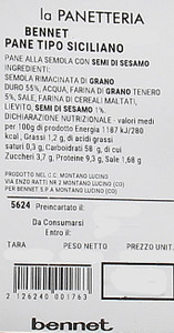 Pane Tipo Siciliano Pane Di Semola Con Semi Di Sesamo - Foto 3