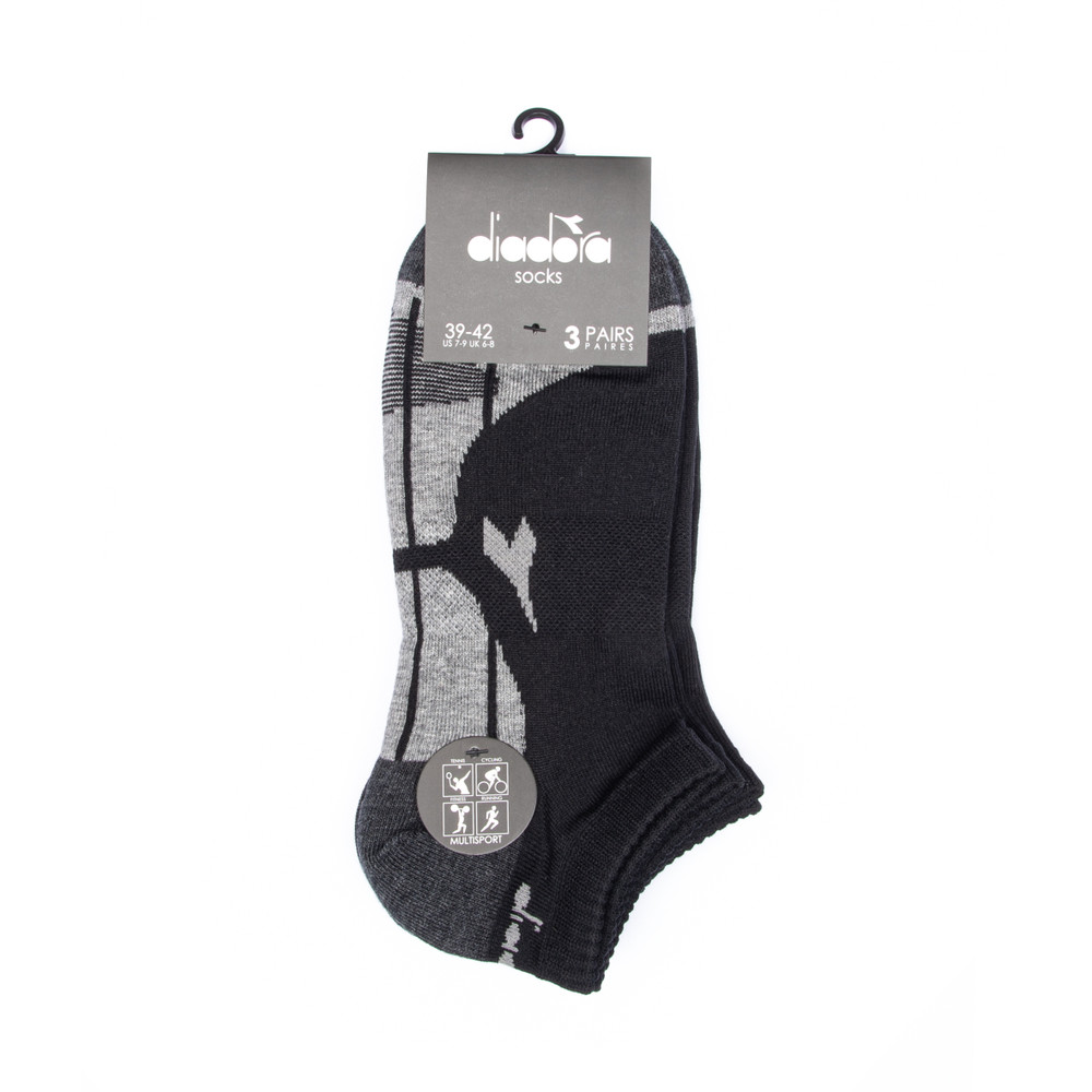 Calze Corte Uomo Multisport 39/42 Nero Conf Da 3 Diadora - Foto 1
