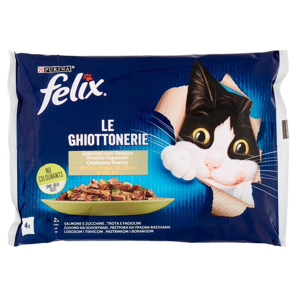 Alimento Umido Gatti Felix Ghiottonerie Salmone & Zucchine - Foto 1