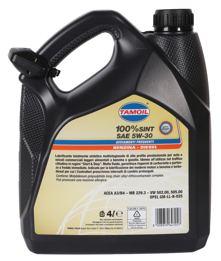 Olio Lubrificante Per Auto 5w40 4l City Start Tamoil - Foto 3