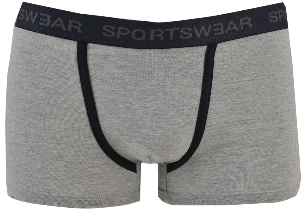 Boxer Uomo Con Elastico Parlato Con Scritta L Grigio Melange Delinea - Foto 1