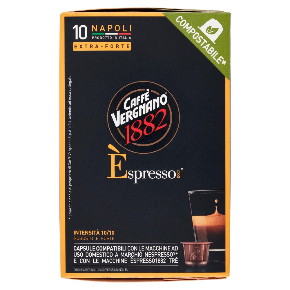 Capsule Caffè Napoli Compatibili Nespresso 10pz Caffè Vergnano - Foto 1