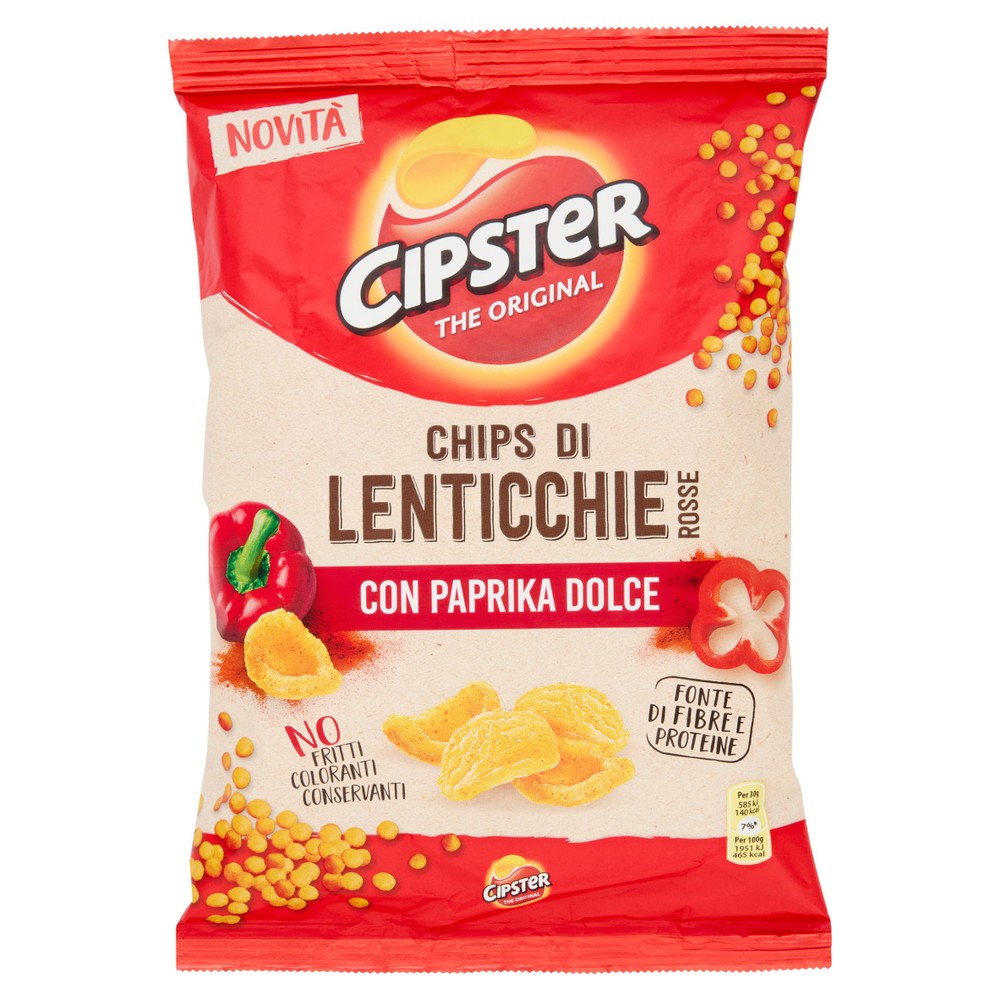 Patatine Sfogliatine Di Lenticchie Rosse Alla Paprika Dolce Cipster - Foto 1