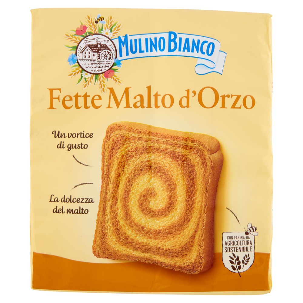 Fette Biscottate Al Malto D'orzo Croccanti 32x9,8g Mulino Bianco - Foto 1