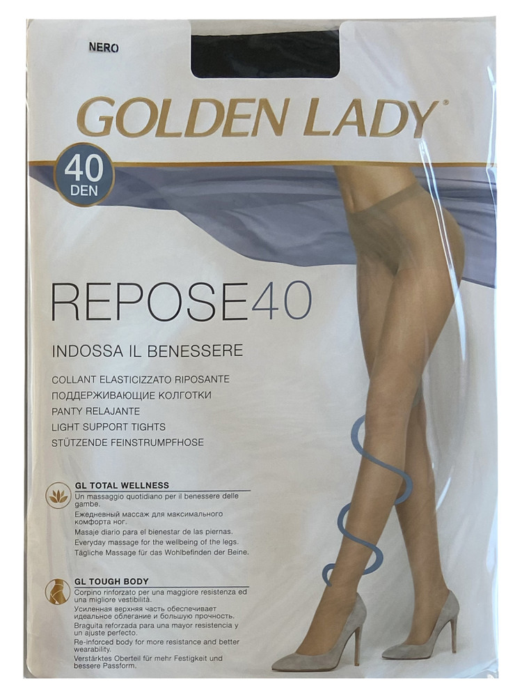 Collant Repose Tg XL Nero 40 Denari Golden Lady - Foto 1