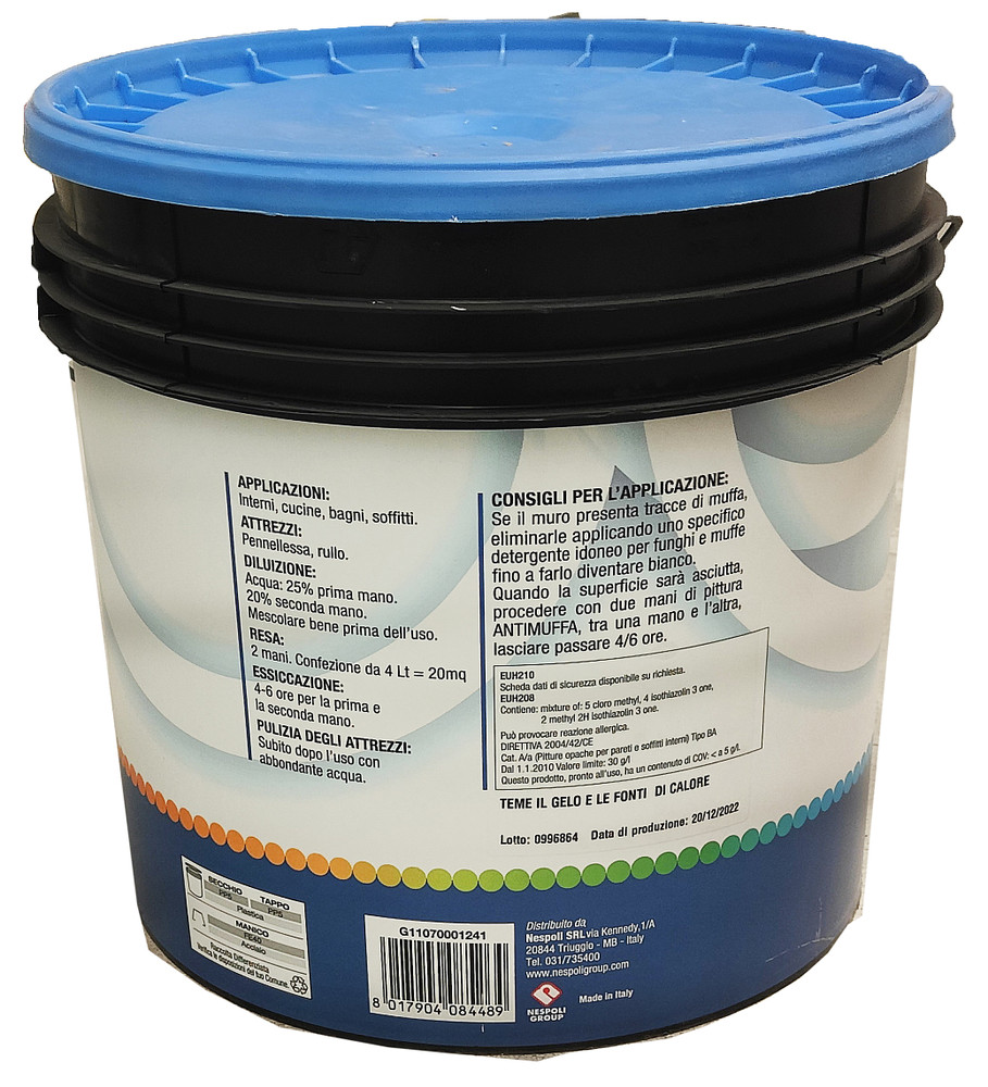 Idropittura Traspirante Con Trattamento Antimuffa 10lt Bravocolors - Foto 2