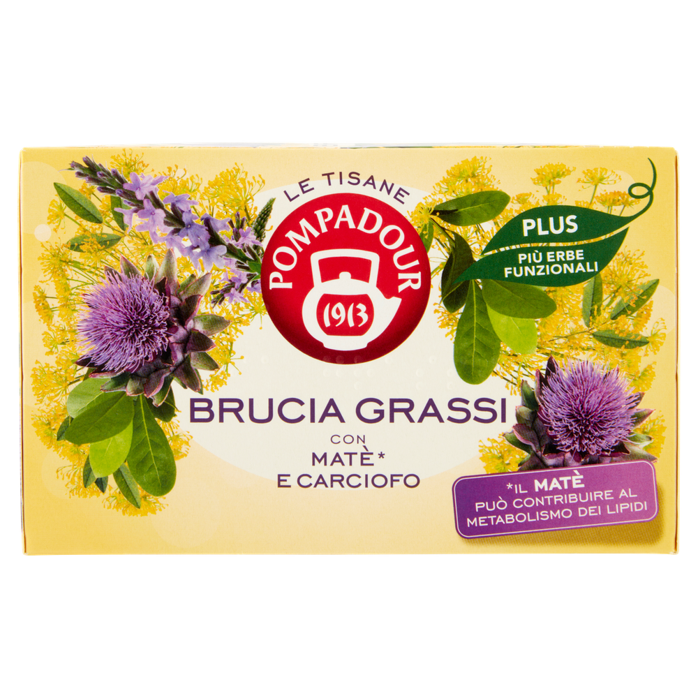 Tisana Plus Brucia Grassi Con Matè E Carciofo Filtri 18x2,2g Pompadour - Foto 1