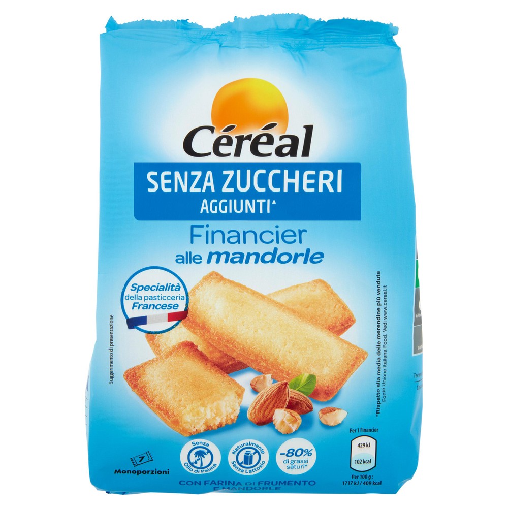 Financier Alle Mandorle Senza Zuccheri Aggiunti Cereal - Foto 1