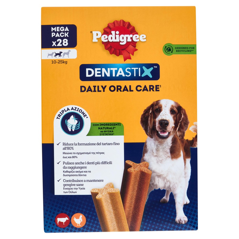 Pedigree Dentastix Snack Igiene Orale Per Cani Medi, 28x26g - Foto 1