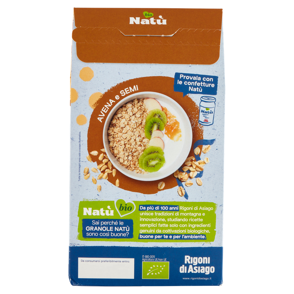 Granola Natù Avena E Semi Bio Senza Zuccheri Rigoni Di Asiago - Foto 3