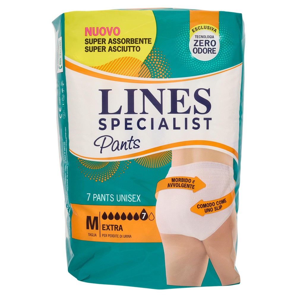 7 Pants Extra Unisex Per Incontinenza Taglia M Lines Specialist - Foto 1