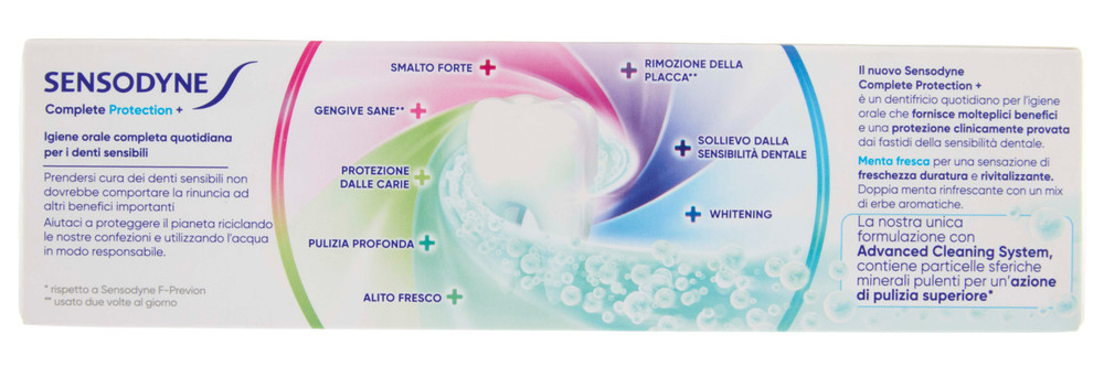 Dentifricio Denti Sensibili Gengive Sane Complete Protection Sensodyne - Foto 3