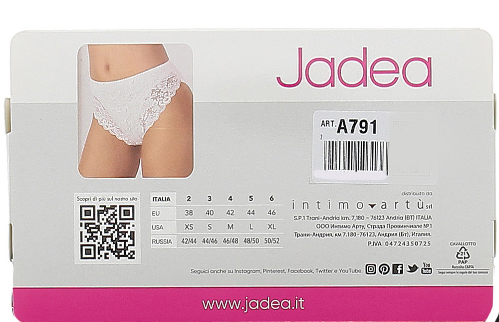 Slip Donna Con Pizzo Taglia 6 Nero Jadea - Foto 3