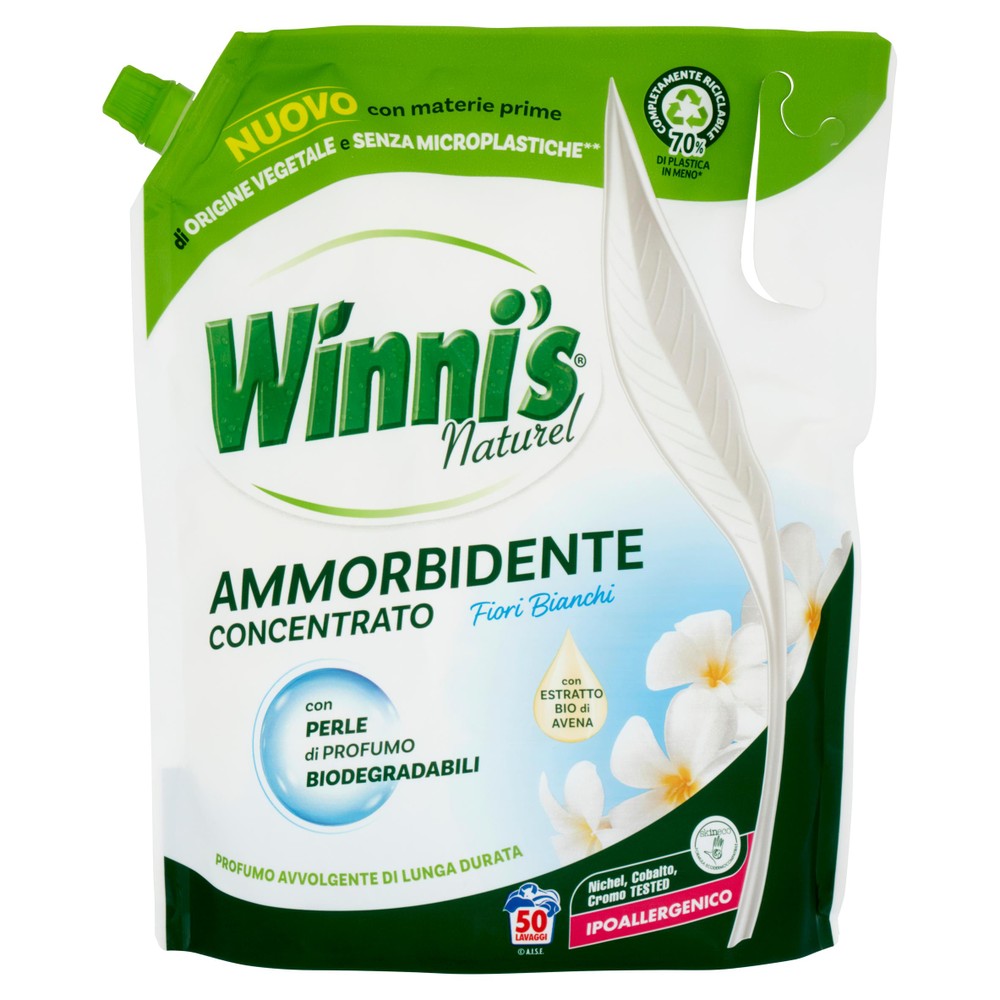 Ecoricarica Ammorbidente Concentrato Fiori Bianchi Winni's 50 Lavaggi - Foto 1