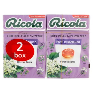 Caramelle Svizzere Fiori Di Sambuco Senza Zucchero 2x50g Ricola - Foto 1
