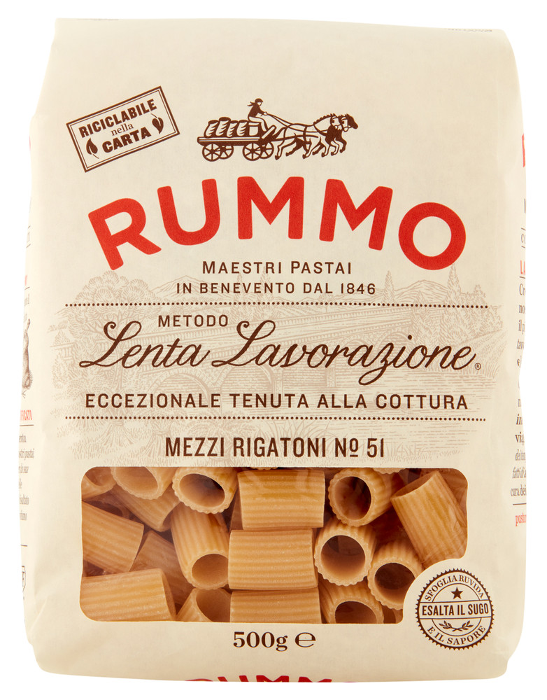 Pasta Mezzi Rigatoni N.51 Di Semola Di Grano Duro Rummo - Foto 1