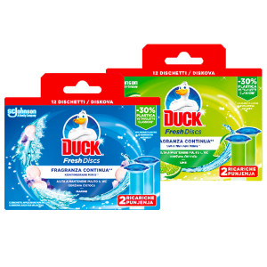 Duck Fresh Discs Doppia Ricarica Fragranza Mista Marine/Lime 2x36ml