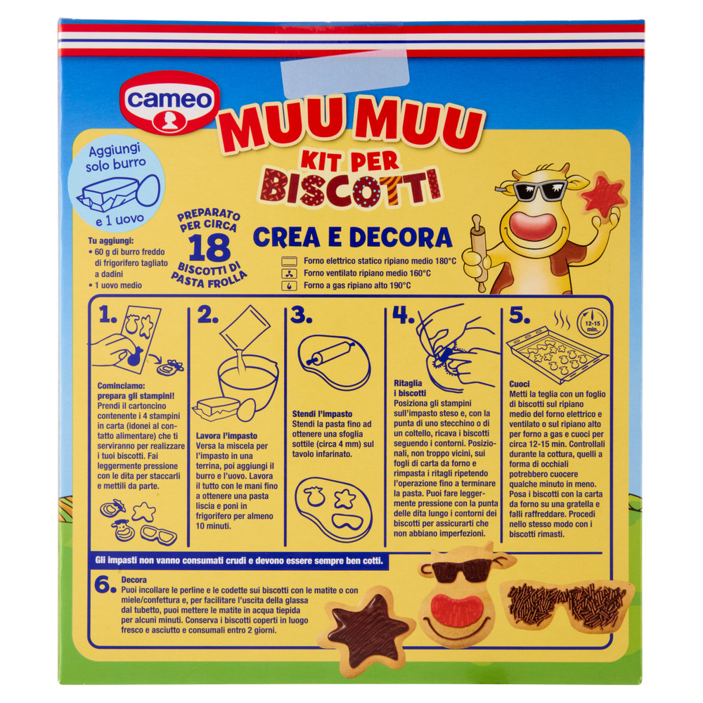 Preparato Per Biscotti Muu Muu Con Decorazioni Cameo - Foto 3