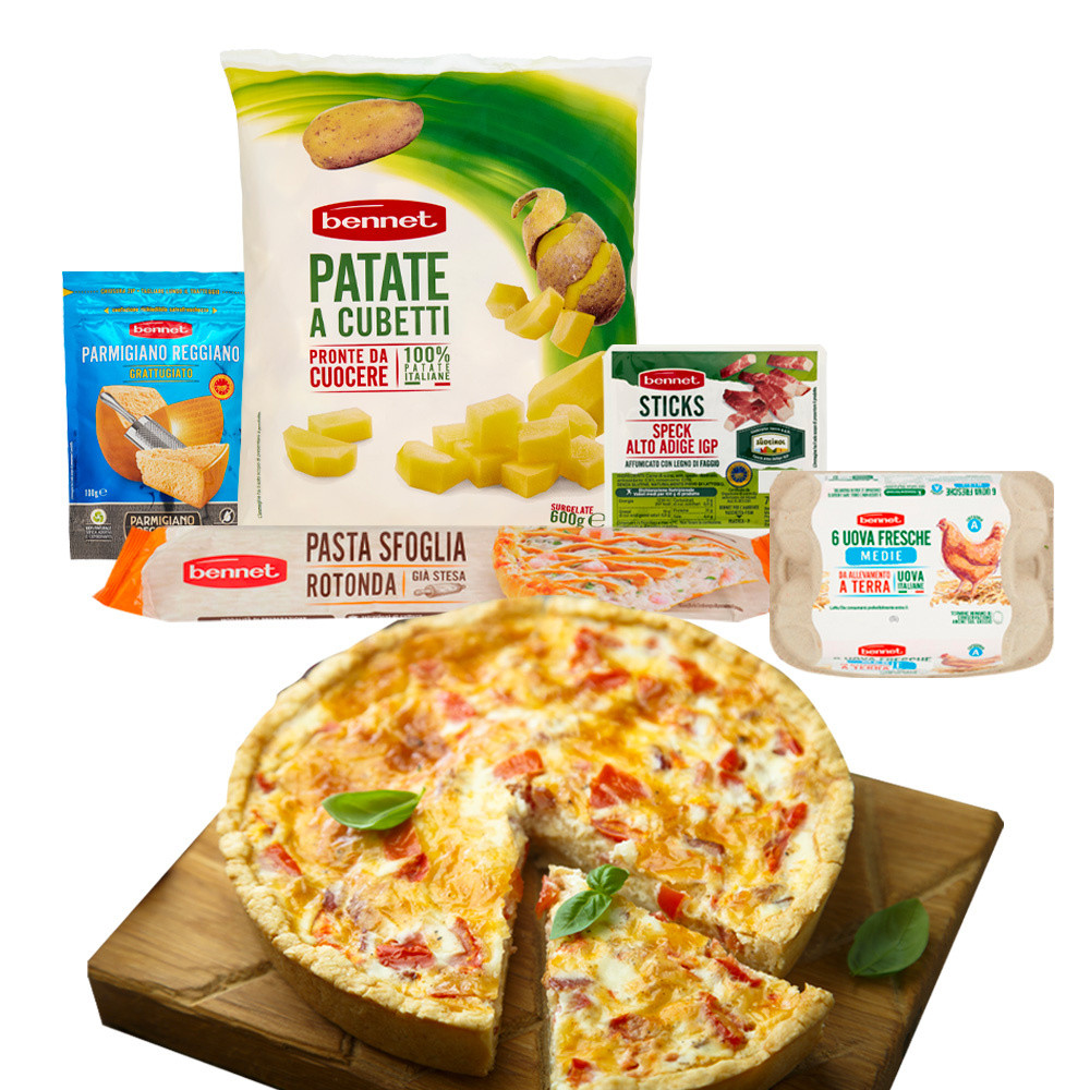 Mix per torta salata con patate, speck, parmigiano e uova - Foto 1